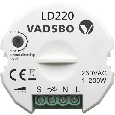 Vadsbo V4022020IB Tryckknappsdimmer 240V, IP20