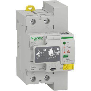 Schneider Electric Acti9 REDs Jordfelsbrytare A, 2-polig