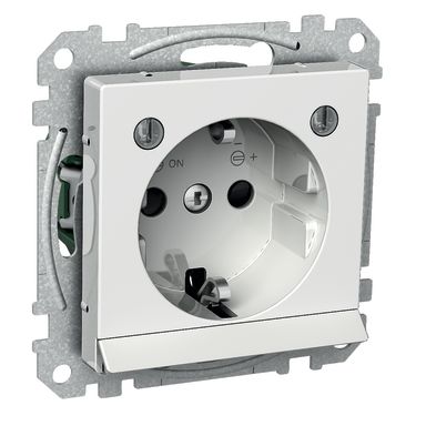 Schneider Electric Exxact Stikkontakt 1-veis, 16 A, stillbart nattelys