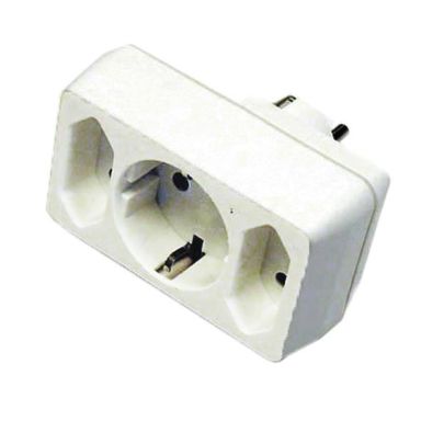 LKB 2403232 Förgreningspropp petskyddad, 2x Euro, 1x jordat