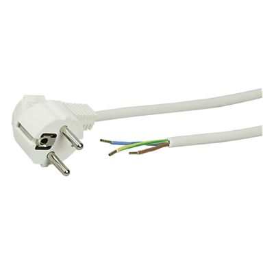 Z 2404588 Sladdställ vinklad, vit, H05VV