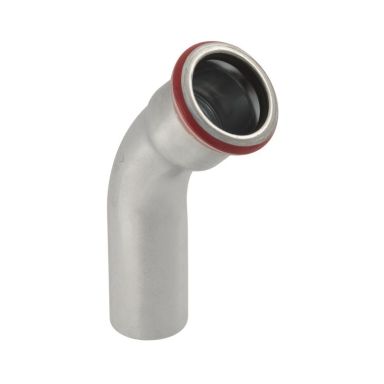 Geberit 1551956 Bøy 76,1 x 76,1 mm, 45°, 2 muffer