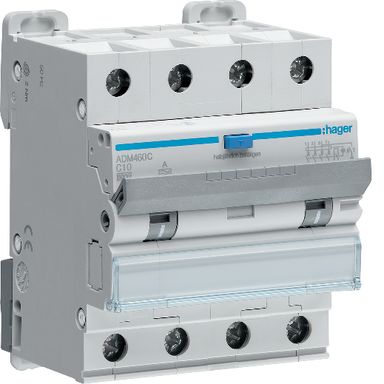 Hager ADM466C Jordfeilautomat 4-polet, 30 mA, C-karakteristikk