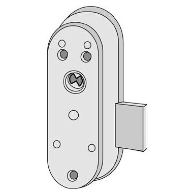 ASSA 2592 Skåplåshus höger, förzinkat