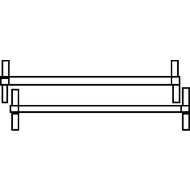 Elfa 215014 Korotusrengaspakkaus 550 mm, valkoinen