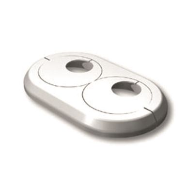 LK Systems 1872392 Täckbricka dubbel, vit