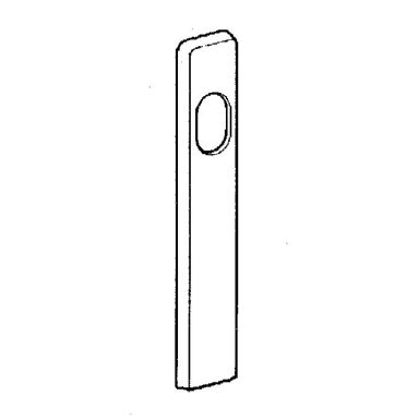 ASSA 468874100011 Cylinderskylt utsida, blankkrom