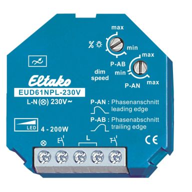 Eltako 61100832 Valonsäädin ilman nollaa, 4-200W