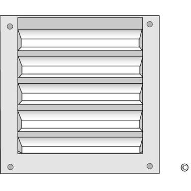 Fresh 80 Firkantet gitter hvid, 115 mm