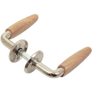 Habo A1130 Dørhåndtak 38-42 mm, forniklet, par