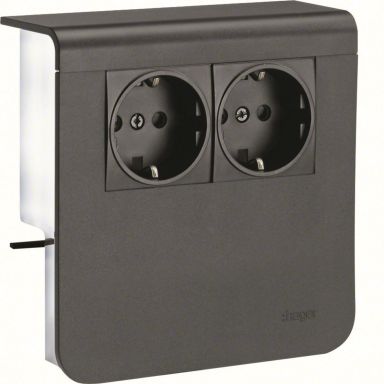 Hager SL200809009011 Pistorasia kanavan korkeudelle 80 mm