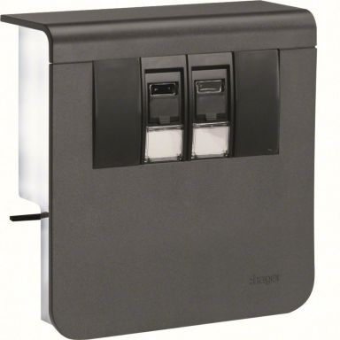Hager SL200809079011 Datauttag 2 x RJ45