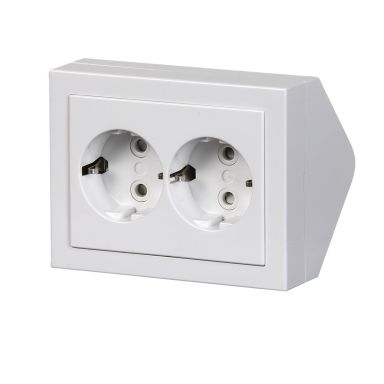 ABB Impressivo Kulmarasia 2-osainen, maadoitettu, pinta-asennettava