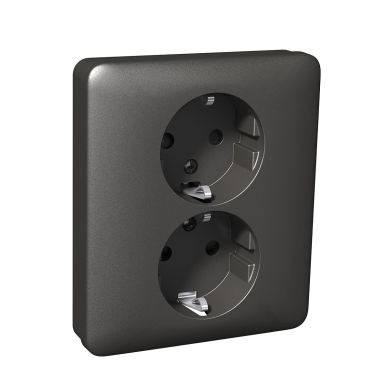 Schneider Electric Exxact Primo WDE003396 Pistorasia 2-osainen, maadoitettu, antrasiitti