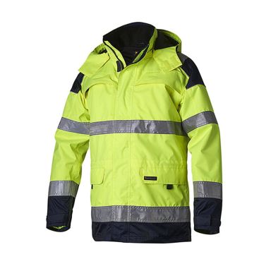Top Swede 126 Vinterparkas varsel, gul/marineblå