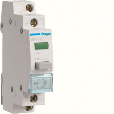 Hager SVN413 Tryckströmställare med signallampa, 16A