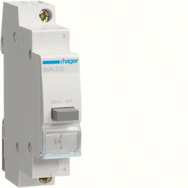 Hager SVN312 Tryckströmställare utan signallampa, 16A