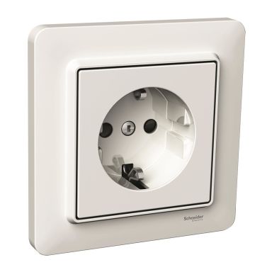 Schneider Electric Exxact Basic Vägguttag 1-vägs, jordat, vit