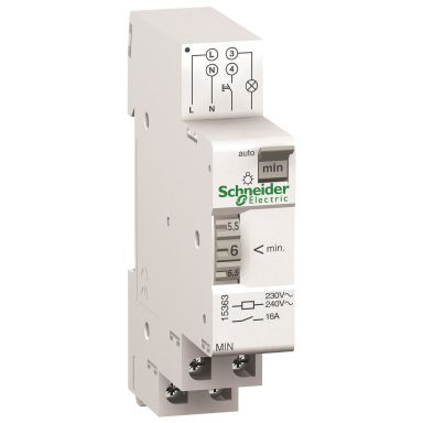 Schneider Electric 15363 Porrasvaloautomaatti säädettävä, 16A