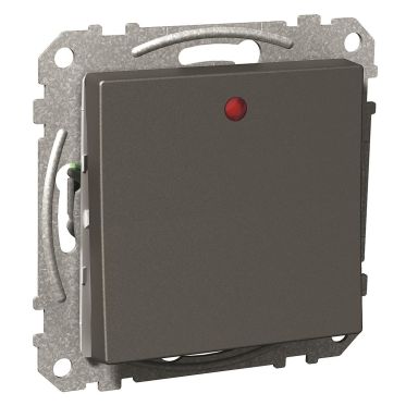 Schneider Electric Exxact Tryckknapp antracit, 1 växlingskontakt