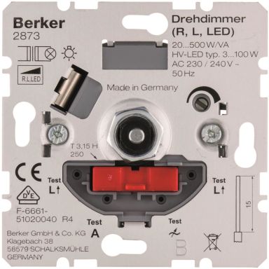 Hager 2873 Vriddimmerinsats för LED, 3-100W, S.1