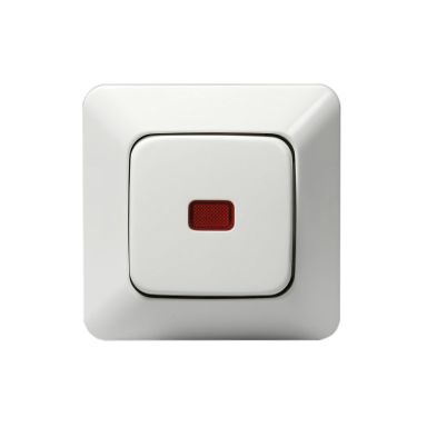 ABB 1066UK2 Kytkin upotettava, IP20, maalarinvalkoinen, valaistuksen kanssa