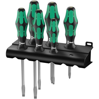 Wera 334 SK/6 Rack Skruvmejselsats 6 delar