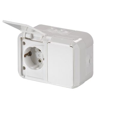 ABB 402ESW Stikkontakt IP55, hurtigkobling