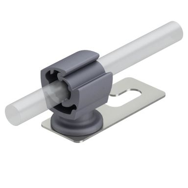 Obo Bettermann 5216818 Ledningsholder underdel med ovalt hull, Ø 8,5 mm