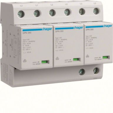 Hager SPN800R Överspänningsskydd grovskydd