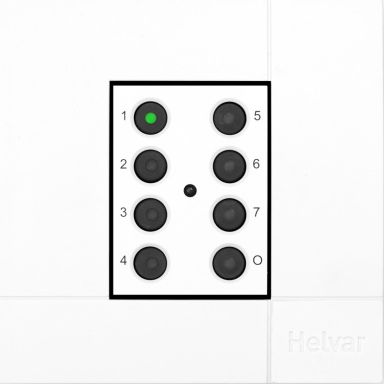 Helvar 126200 Panel 8 knapp, val av ljusscen