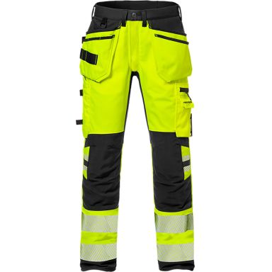 Fristads 2707 PLU Arbeidsbukse varsel, gul/svart