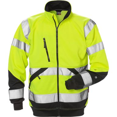 Fristads 7426 SHV Sweatshirtjakke varselgul/svart