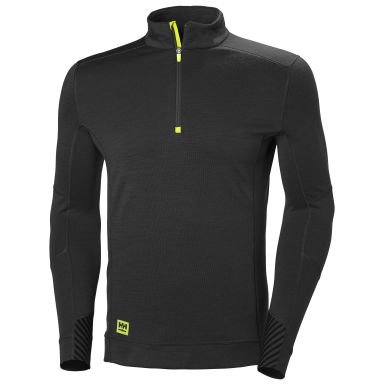 Helly Hansen Workwear Lifa Undertrøye svart, kort glidelås