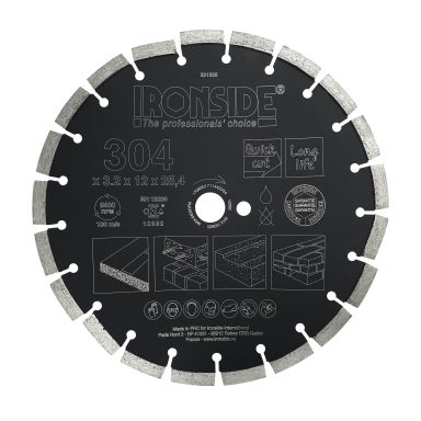 Ironside 201205 Diamantskæreskive 304x25,4x3,2 mm