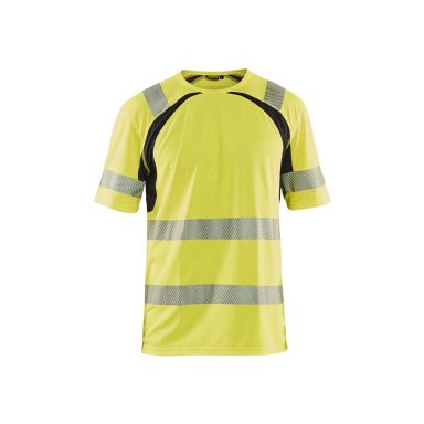 Blåkläder 339710133399XL T-skjorte varselgul/svart, UV-beskyttet, varsel