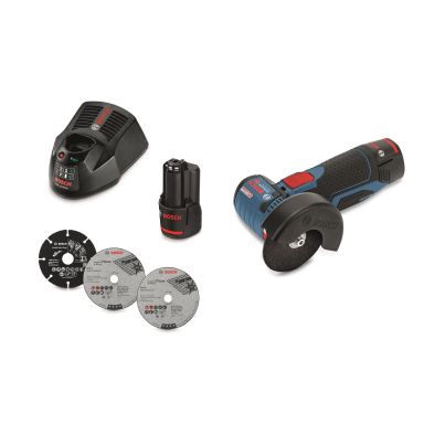 Bosch GWS 12V-76 Vinkelsliber med batteri og oplader