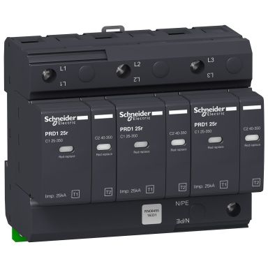 Schneider Electric 16331 Överspänningsskydd med signalkontakt, PDR1 25R