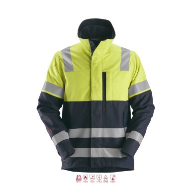 Snickers Workwear 1560 ProtecWork Jacka varsel, marinblå/gul