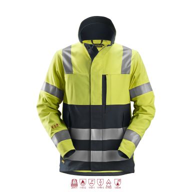 Snickers Workwear 1561 ProtecWork Takki huomioväri, laivastonsininen/keltainen