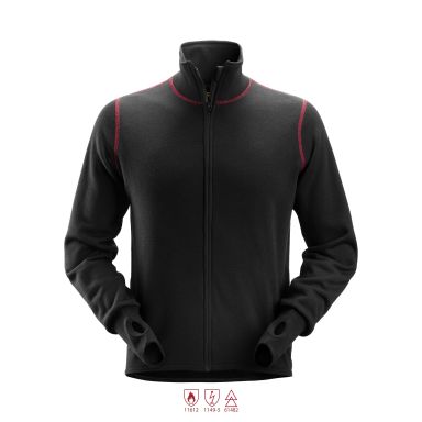 Snickers Workwear 1563 ProtecWork Ullfrottéjakke svart
