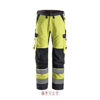 Snickers Workwear 6361 ProtecWork Työhousut huomiotakki, keltainen