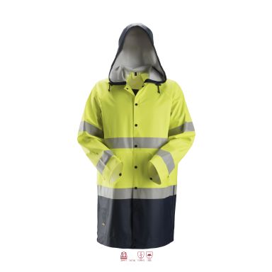 Snickers Workwear 8261 ProtecWork Sadetakki huomioväri, keltainen/ laivastonsininen
