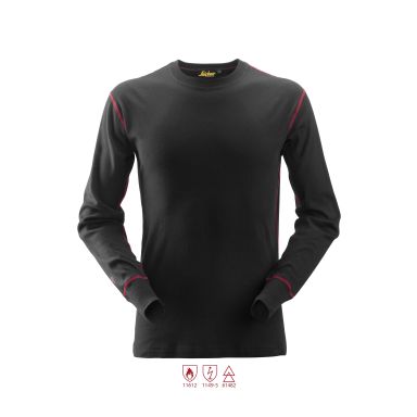 Snickers Workwear 9461 ProtecWork Undertröja svart, flamskydd