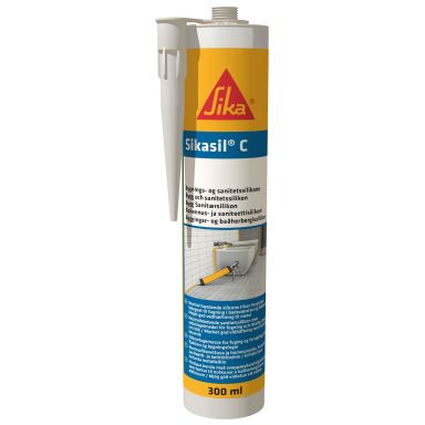 Sika Sil-C Fogmassa 300 ml, sanitetssilikon