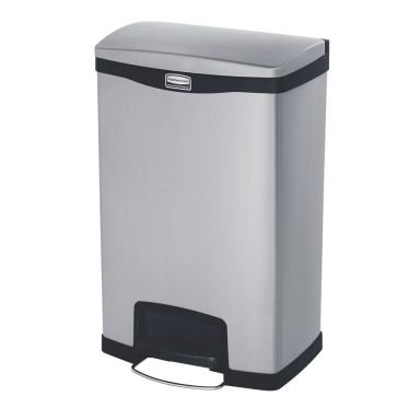 Rubbermaid Slim Jim Avfallsbeholder med pedal, rustfritt stål