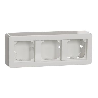 Schneider Electric Exxact Sockeldosa 3-fack, med integrerad ram