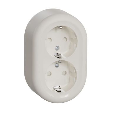 Schneider Electric Renova Seinäpistorasia 250 V, pinta-asennus, 2-osainen