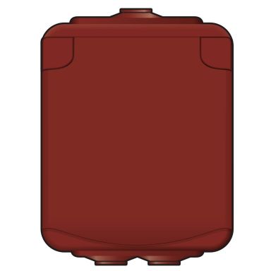 Norwesco 460010 Seinäpistorasia 1-osainen, IP44, punamulta
