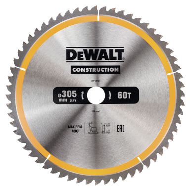 Dewalt DT1960-QZ Pyörösahanterä 305 x 30 mm, 60T
